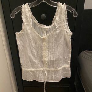 Bass Women’s Ruffle Button Down Cami Blouse